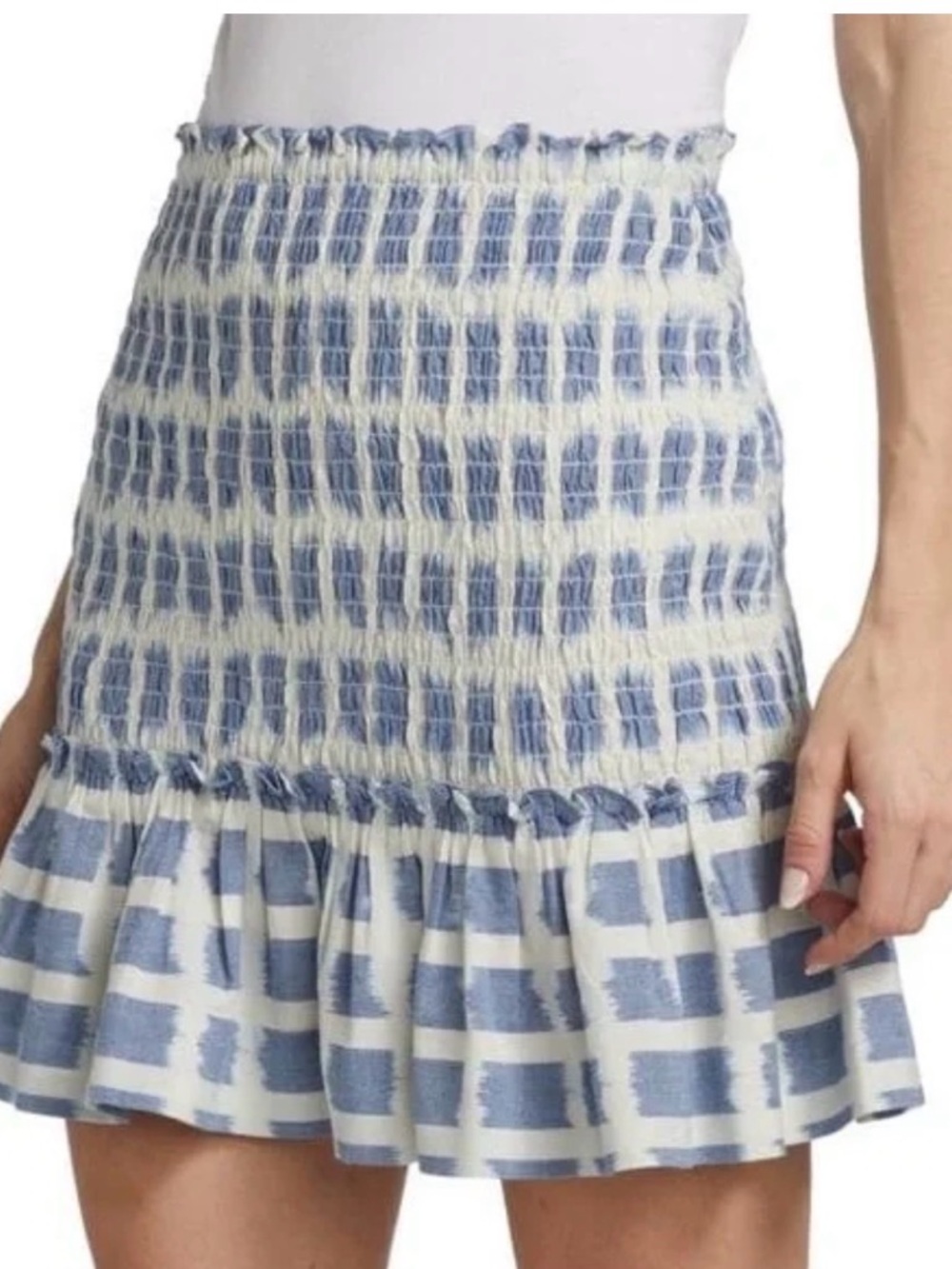 Veronica Beard 'Aloya' Smocked Miniskirt